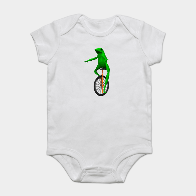 Dat Boi frog on unicycle Meme Onesie TeePublic